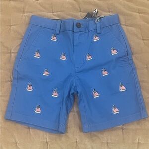Blue Sailboat Embroidered kid’s Shorts